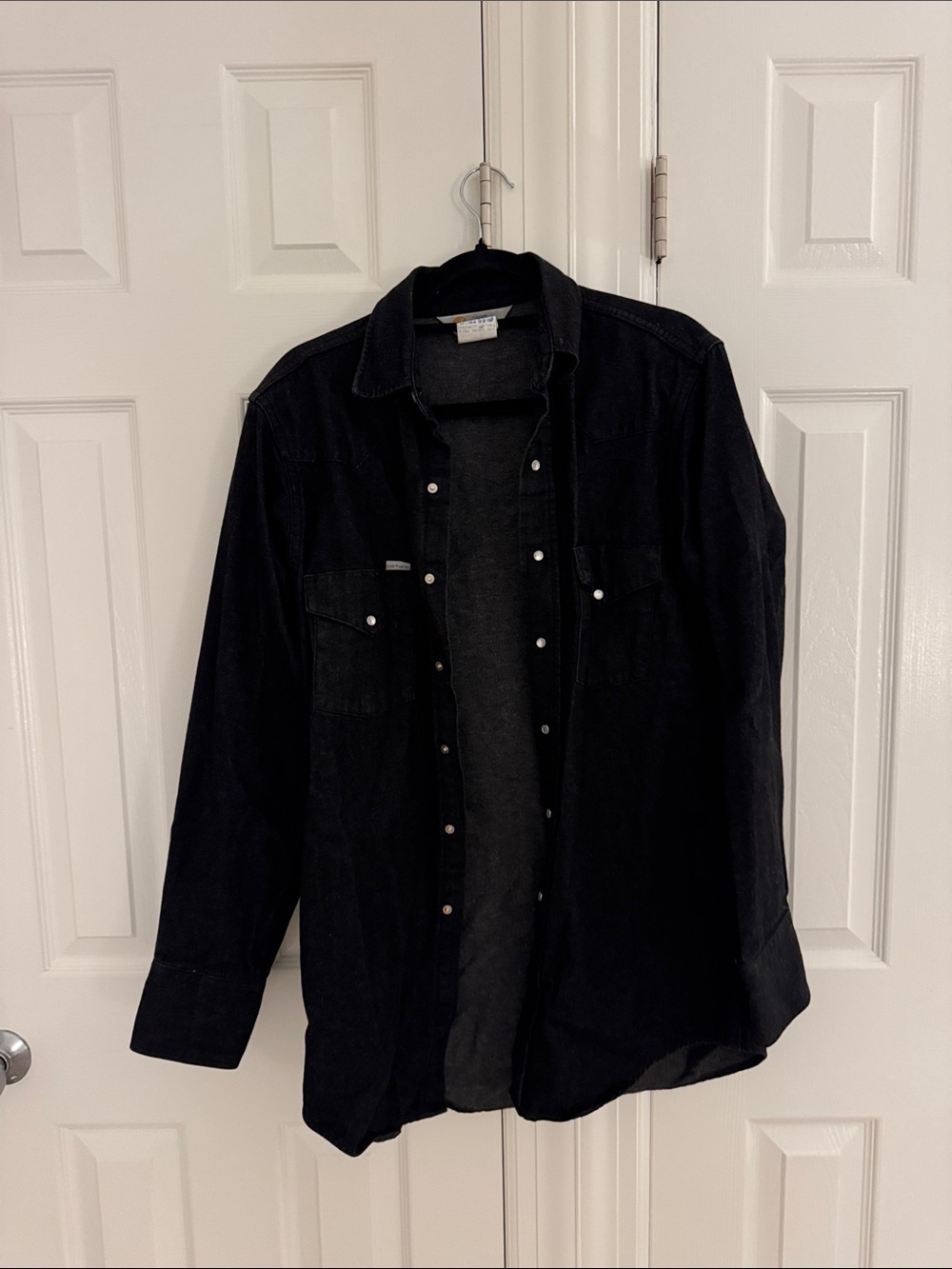 Carhartt Black Lightweight Button-Up Shirt Jacket